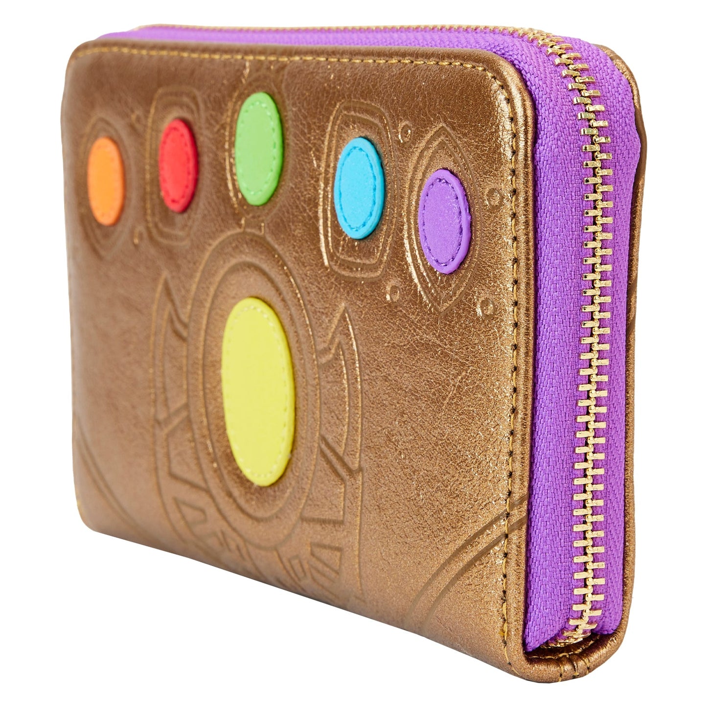 LOUNGEFLY
 MARVEL SHINE THANOS GAUNTLET ZIP AROUND WALLET