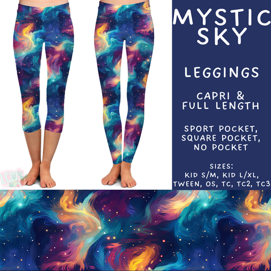Batch #592 -  Fun Run 27 - Closes 9/30 - ETA late Nov - Mystic Sky Full and Capri Length Leggings