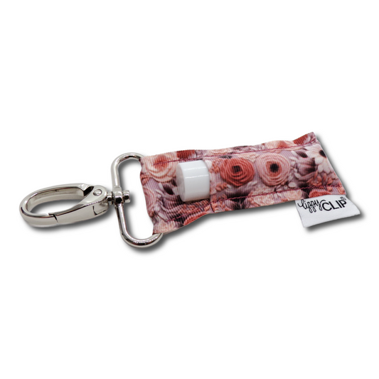 Mauve Floral LippyClip® Lip Balm Holder