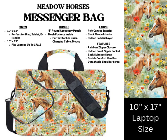 Meadow Horses Messenger Bag