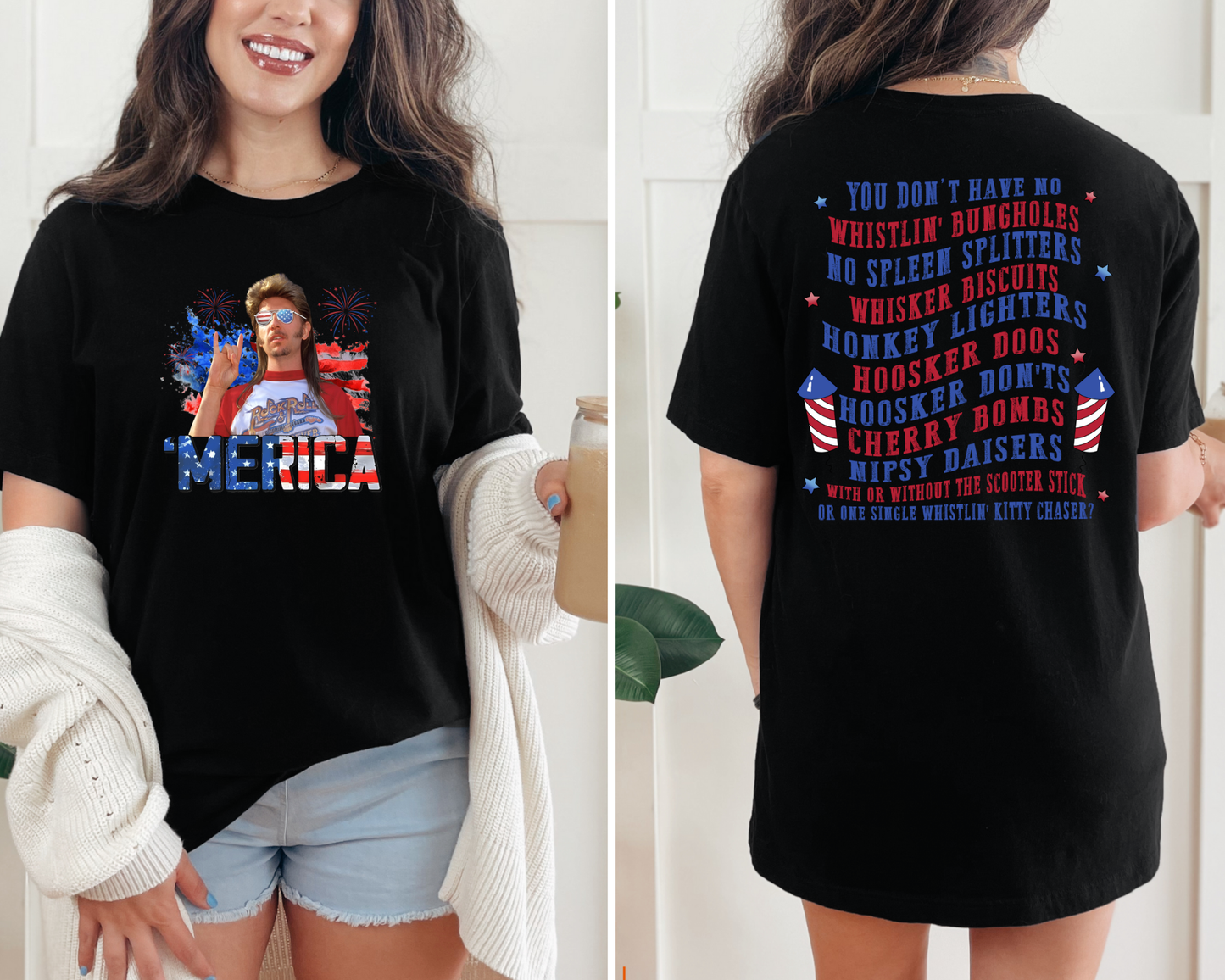 Merica Fireworks Graphic Tee