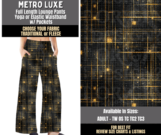 Preorder! Closes 8/3. ETA Nov. Metro Luxe Lounge Pants Choose Fleece or Traditional