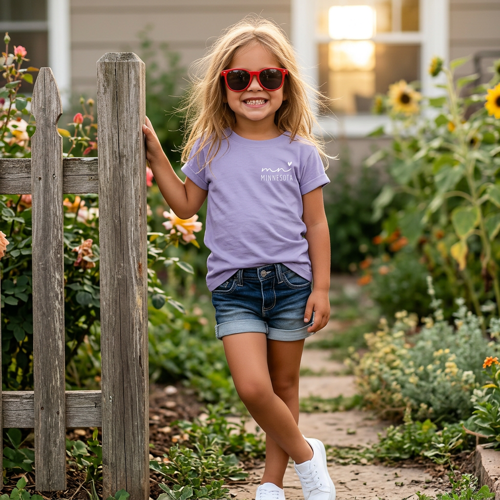 Minnesota Mini Heart Youth & Toddler Graphic Tshirt