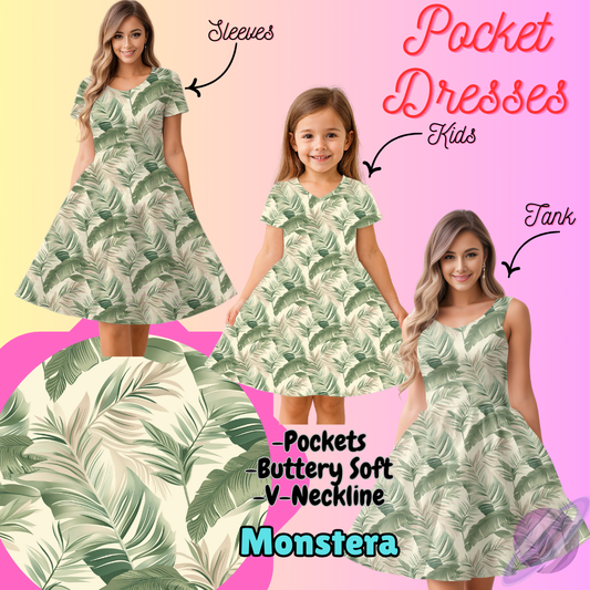 MONSTERA-POCKET DRESS PREORDER-CLOSING 3/16