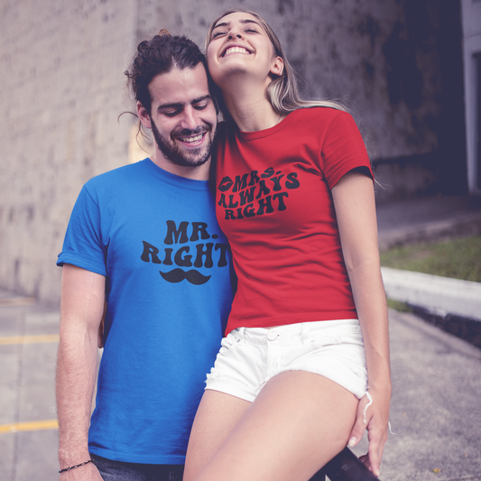 Mr. Right & Mrs. Always Right Graphic Tee