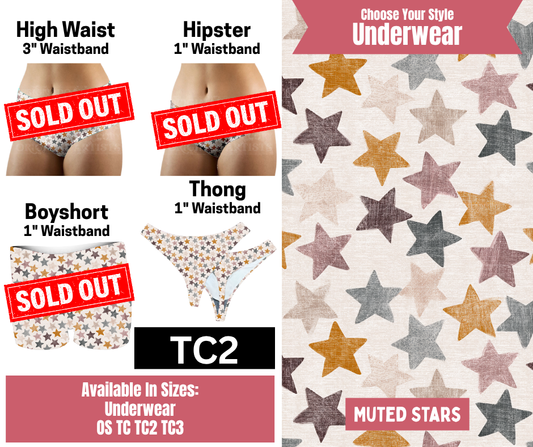 Muted Stars Thong Underwear