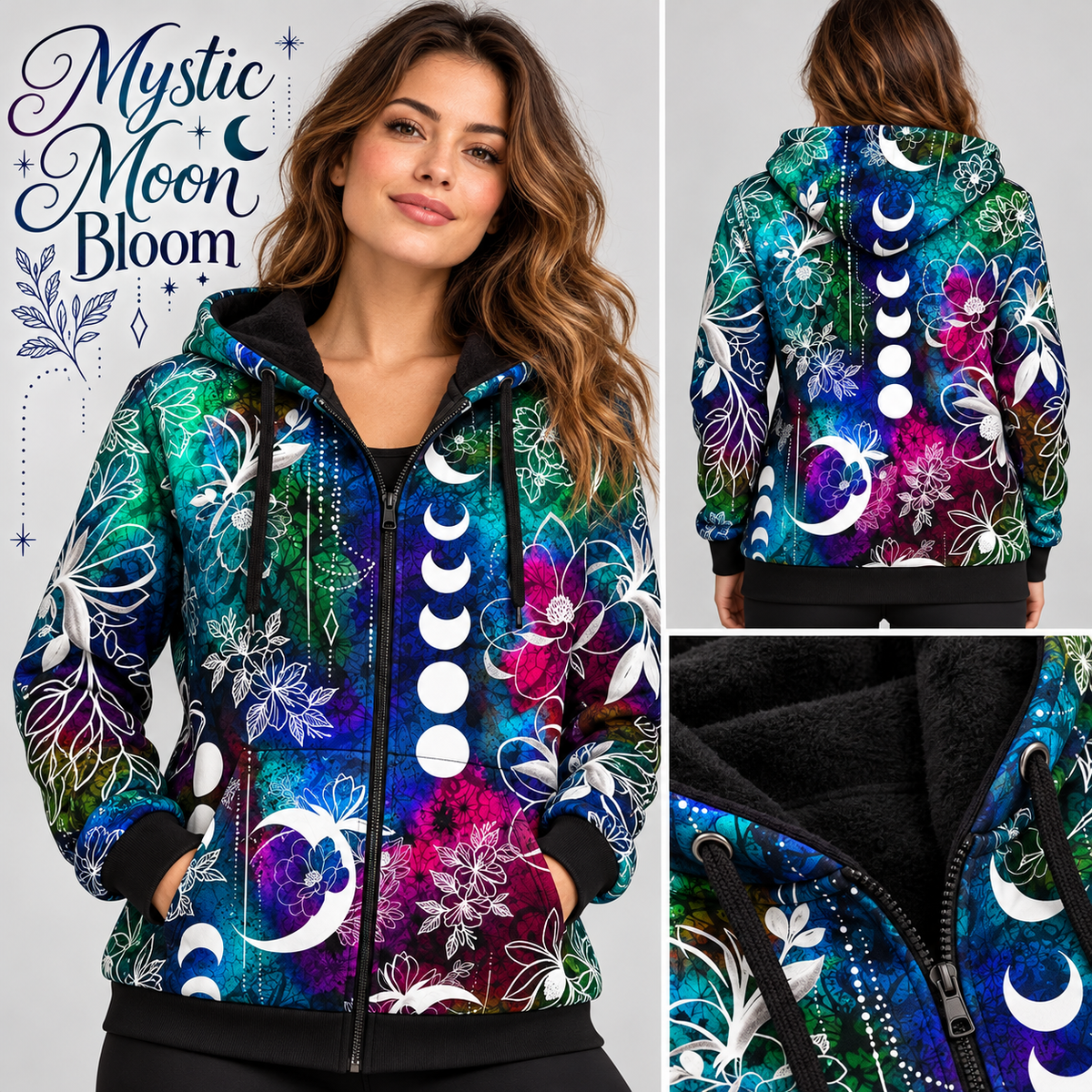 Mystic Moon-FLEECE LINED HOODED JACKET-PREORDER CLOSING 11/9, ETA LATE JAN.