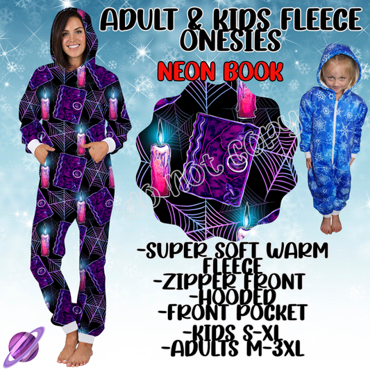 NEON BOOK - ADULT & KIDS FLEECE ONESIES CLOSING 9/28