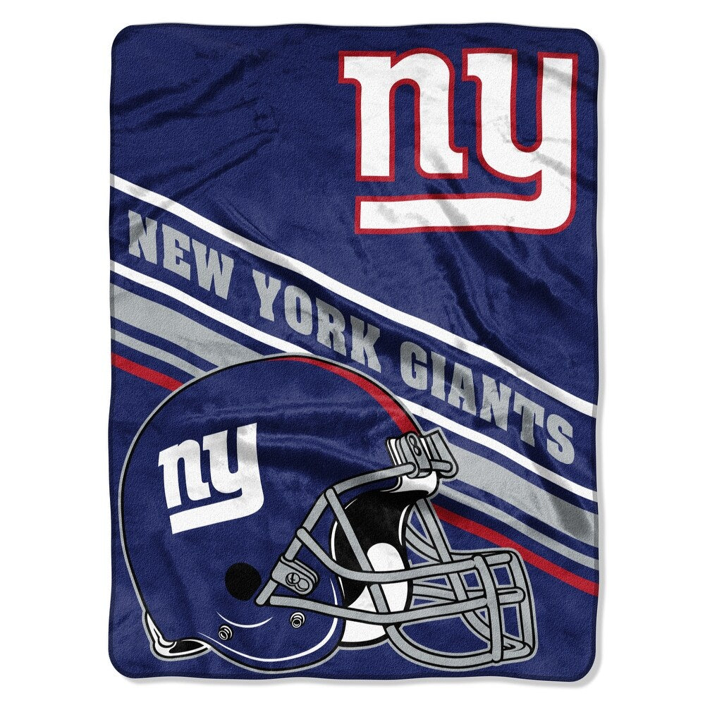 New York Giants Slant Raschel Throw Blanket 60"x80"