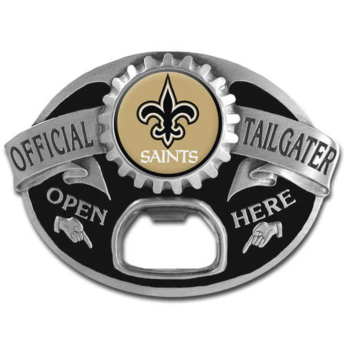 New Orleans Saints Tailgater Belt Buckle Bottle Opener