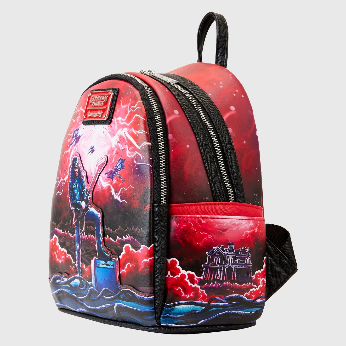 LOUNGEFLY
 NETFLIX STRANGER THINNGS EDDIE TRIBUTE MINI BACKPACK