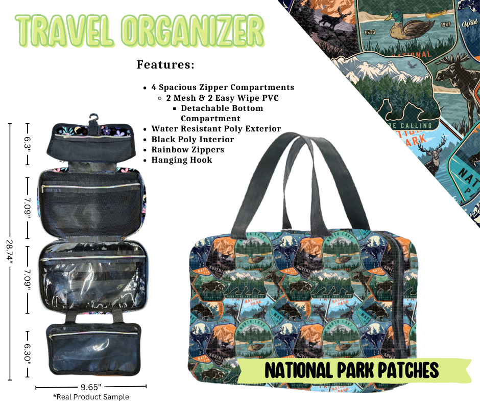 National Park Patches Travel Organizer