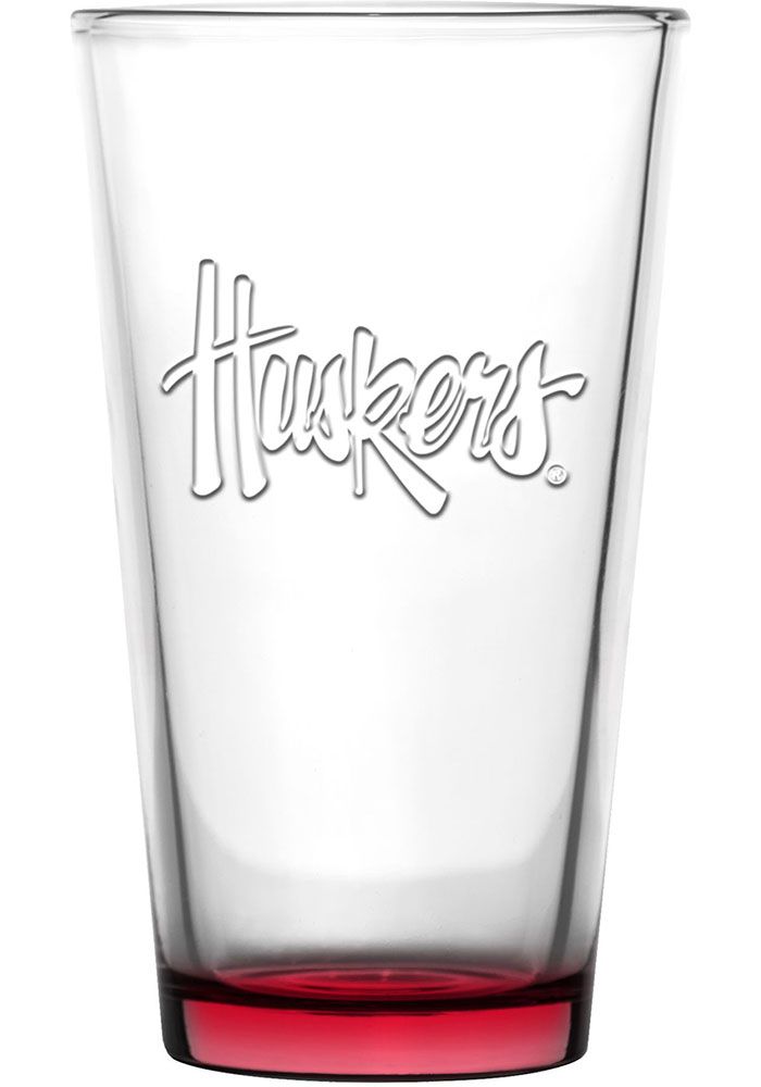 Nebraska Cornhuskers 16 Oz. Embossed Pint Glass