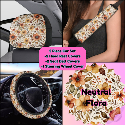 5 PIECE CAR SET-NEUTRAL FLORA-PREORDER CLOSING 9/5