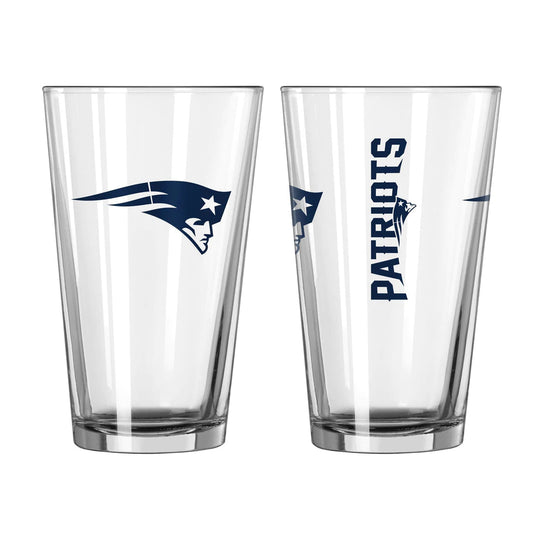 New England Patriots 16 Oz. Gameday Pint Glasses Set