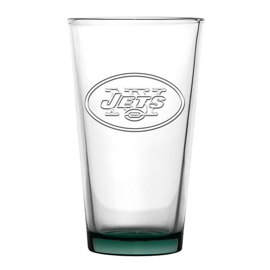 New York Jets 16 Oz. Embossed Pint Glass