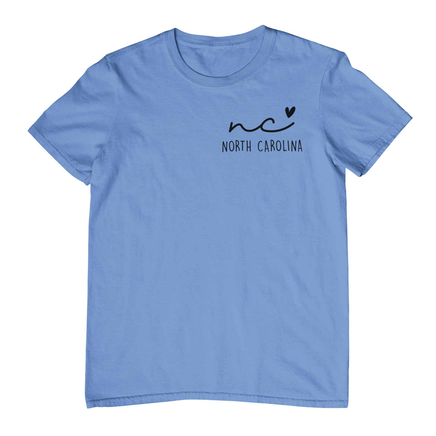 North Carolina Heart Line Adult Graphic Tee