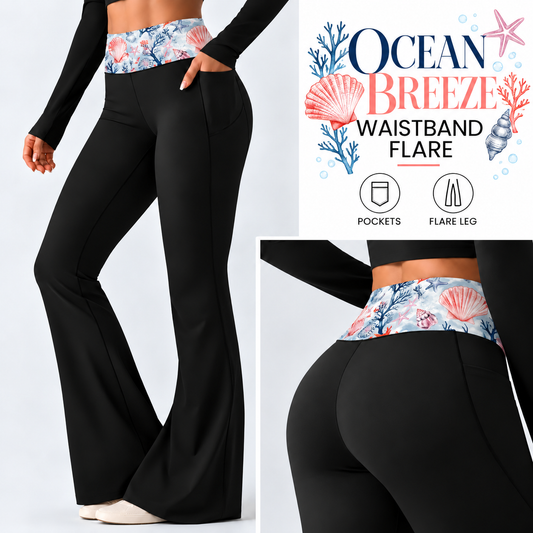 OCEAN BREEZE-PATTERN WAIST FLARE-PREORDER CLOSING 10/7 , ETA LATE DEC.