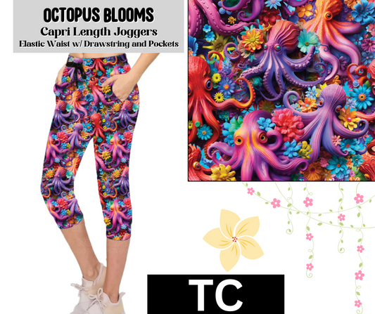 Octopus Blooms Jogger Capri