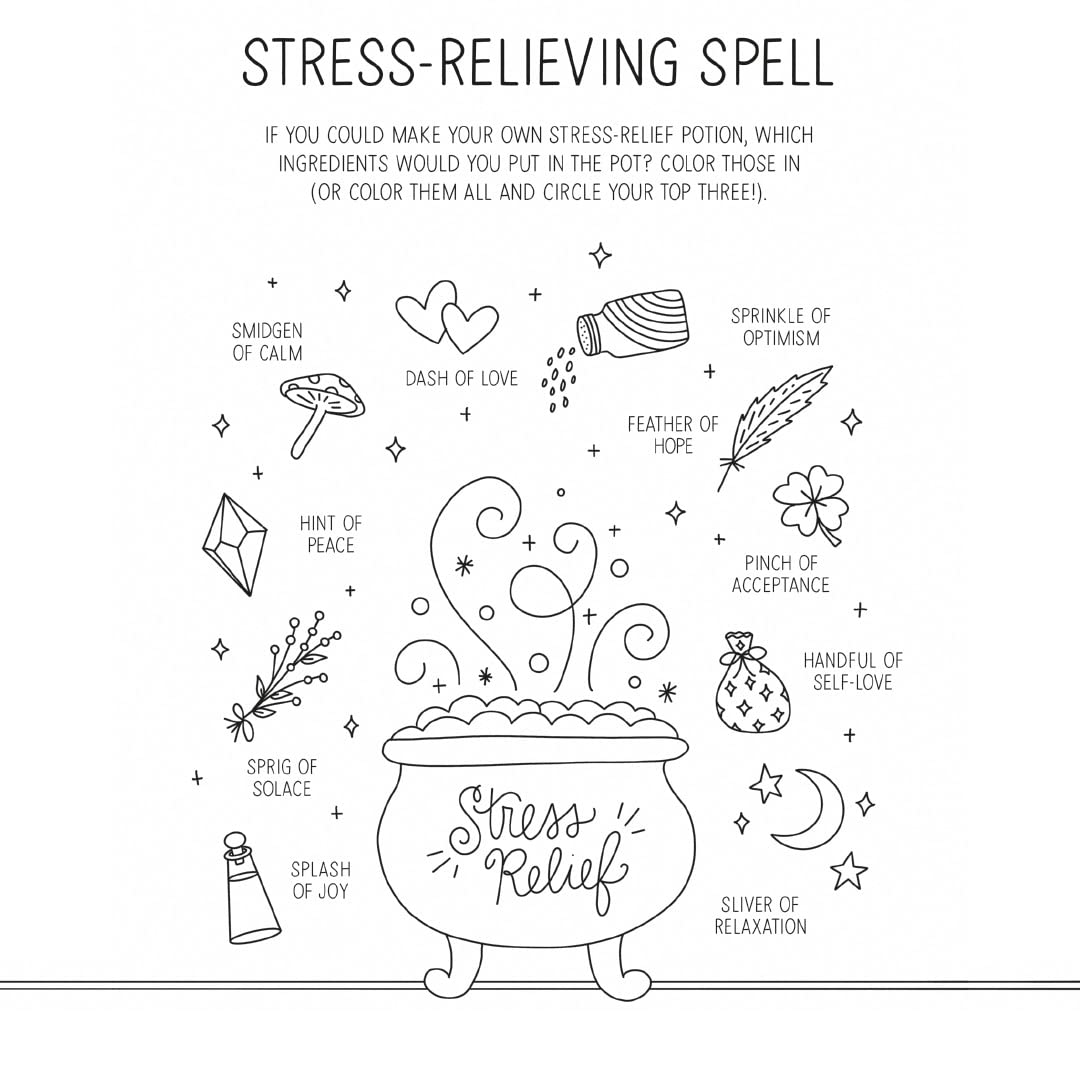 Out of Your Mind: A Journal and Coloring Book to Distract Your Anxious Mind (Spiral Bound)