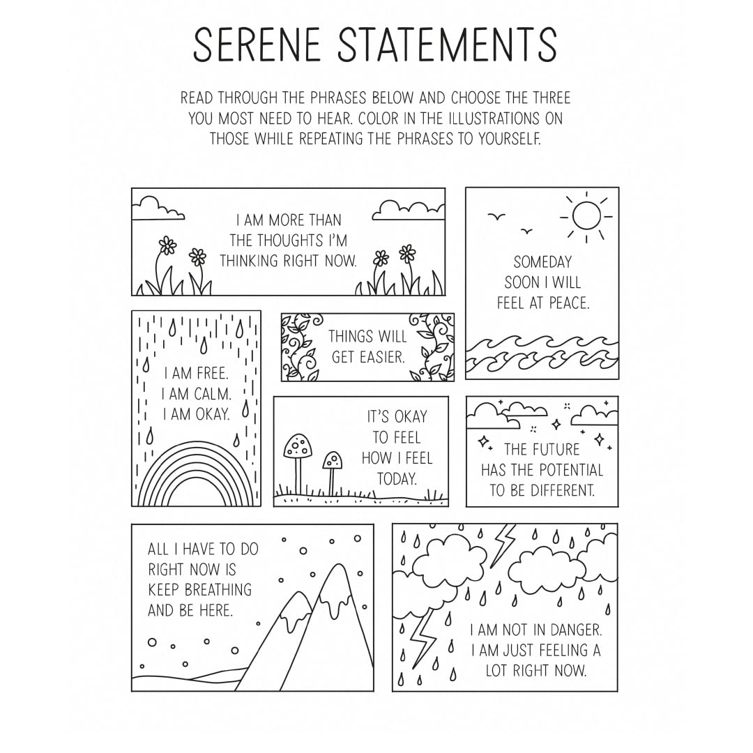 Out of Your Mind: A Journal and Coloring Book to Distract Your Anxious Mind (Spiral Bound)