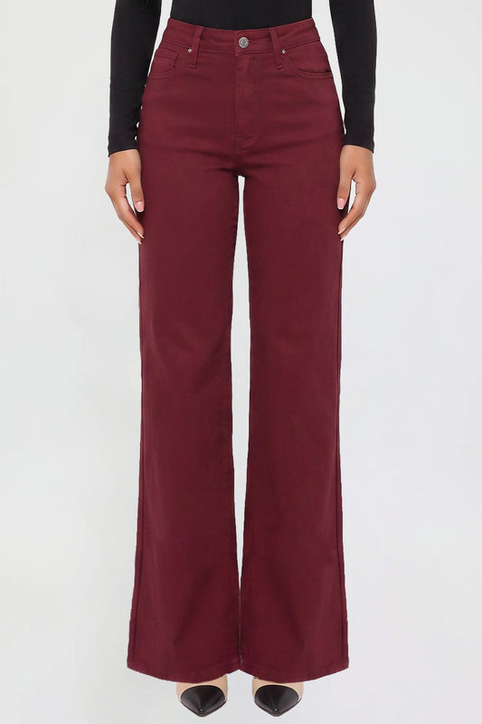 Women's Hyperstretch Wide Leg Pants, Dark Wine