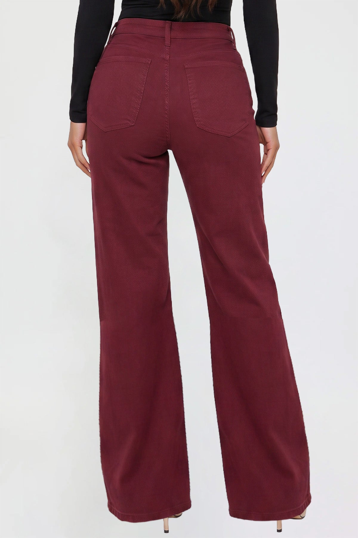 Women's Hyperstretch Wide Leg Pants, Dark Wine