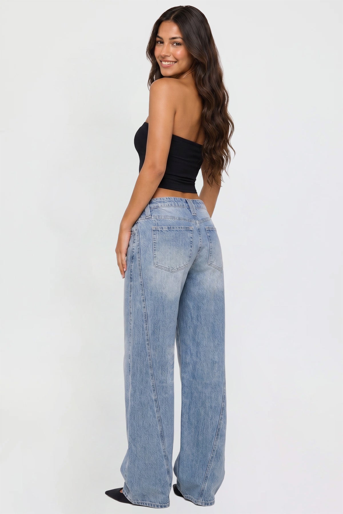 Women's Joey Seamed Ultra Wide Leg Jeans