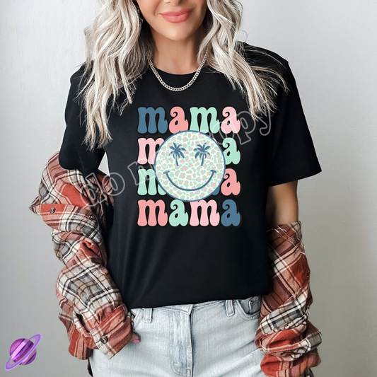 MAMA PALM TREE SMILEY TEE
