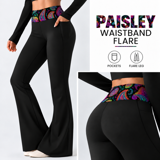 PAISLEY-PATTERN WAIST FLARE-PREORDER CLOSING 10/7 , ETA LATE DEC.
