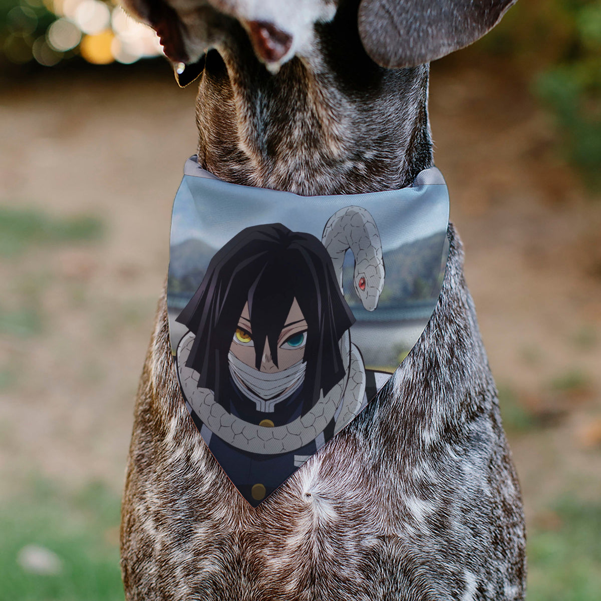 Pet Bandana - Demon Slayer Obanai Iguro Serpent Pose Scene