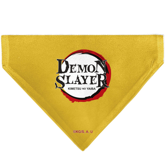 Pet Bandana - Demon Slayer Chibi Tanjiro and Shoichi Wrestling Pose Yellows