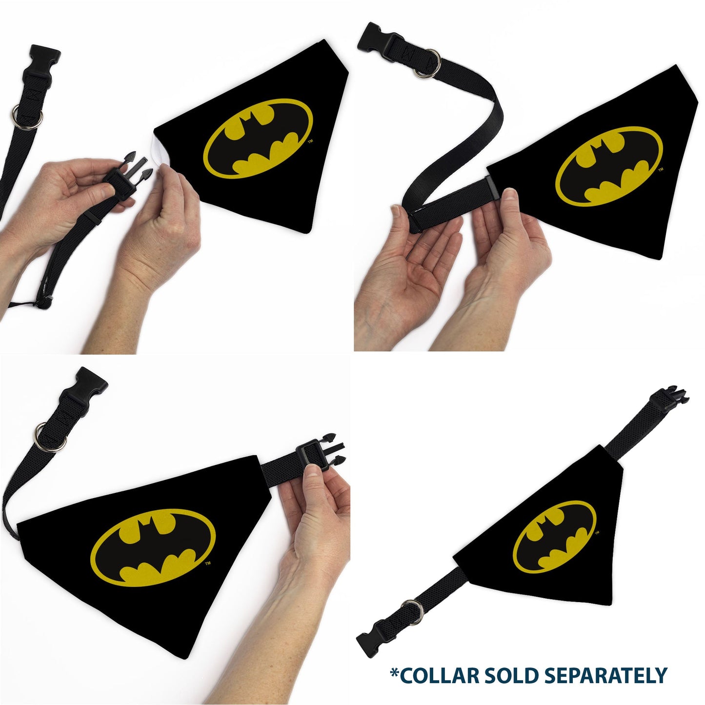 Pet Bandana - Batman Shield Logo Black/Yellow