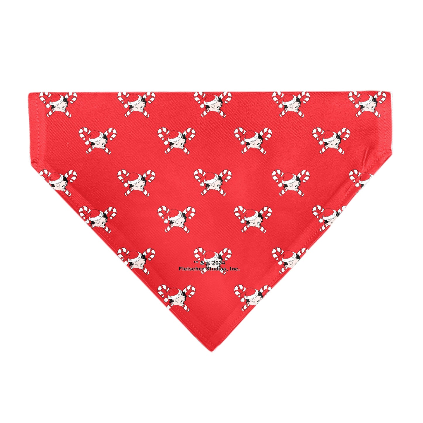 Pet Bandana - Bandana BETTY BOOP Holiday Gift Pose and Santa Betty  Winking Icon Red