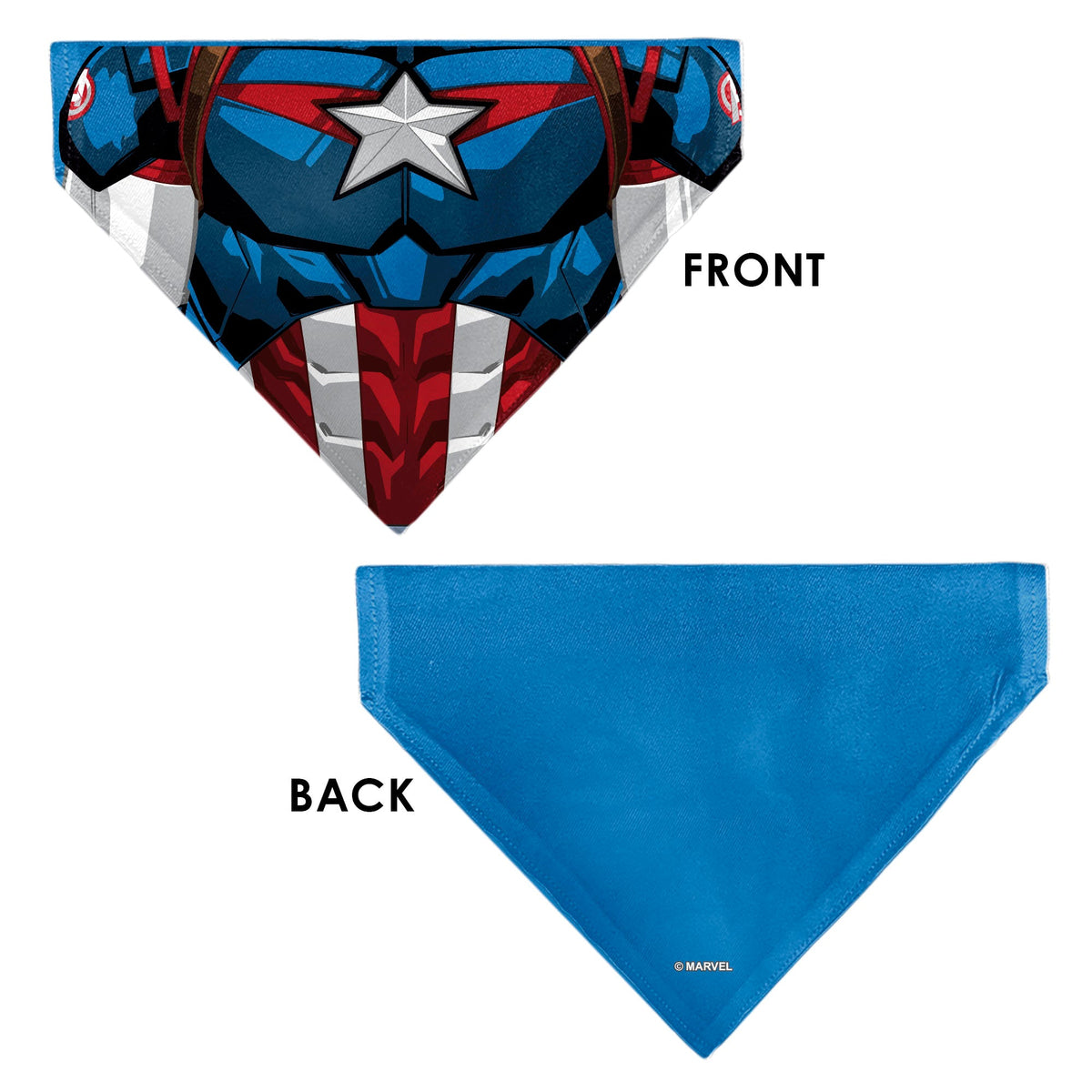 Pet Bandana - Captain America Suit Chest Detail Blue/Red/White