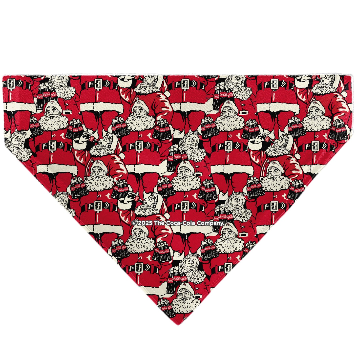 Pet Bandana - Coca-Cola Santa Claus Holiday Poses Stacked Red