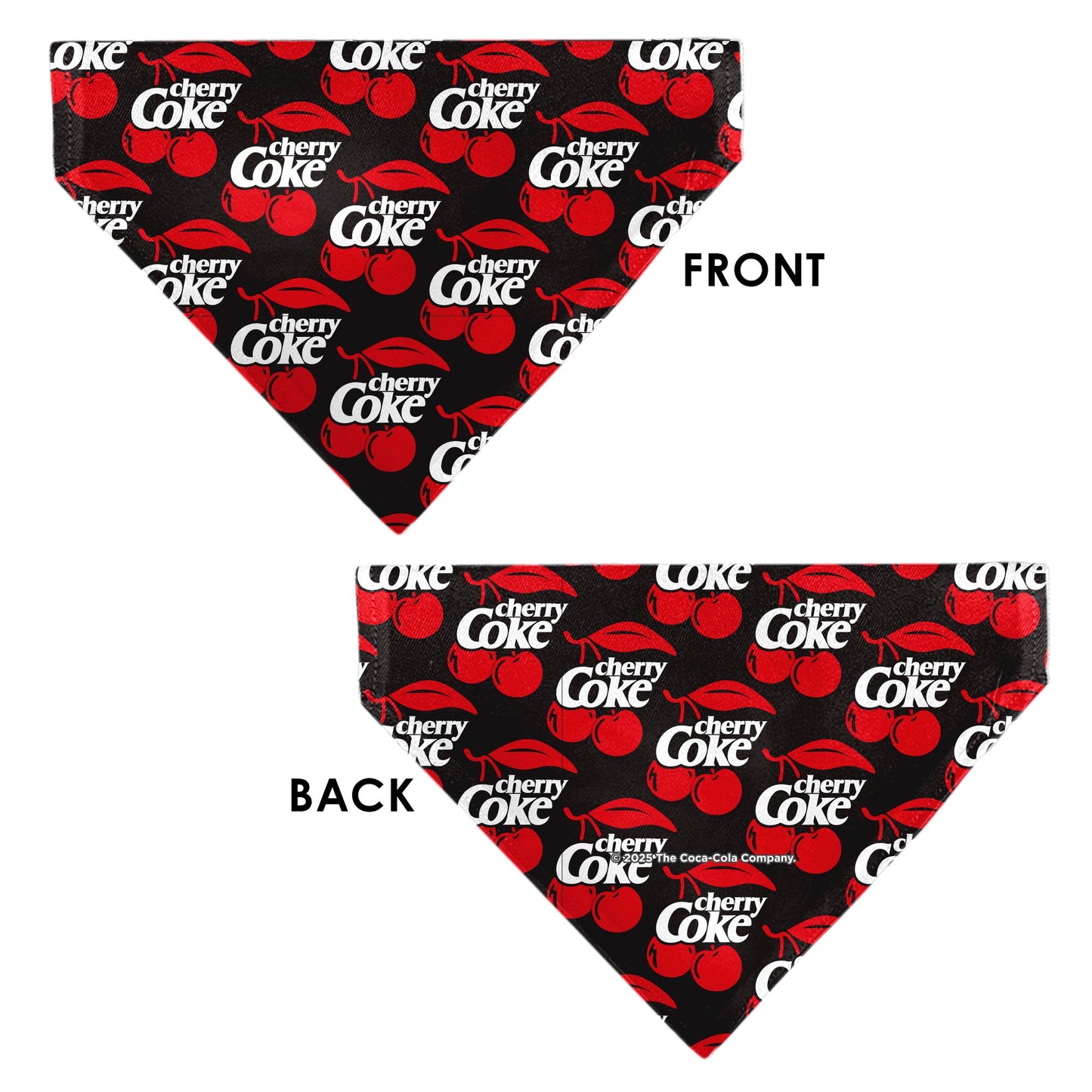 Pet Bandana - CHERRY COKE and Cherries Logo Collage Black/Red/White