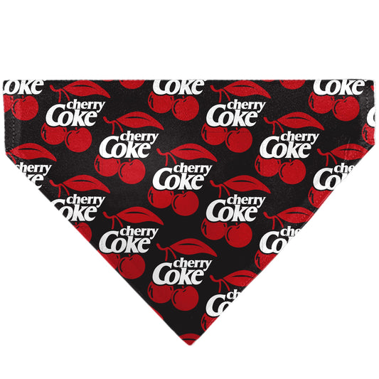 Pet Bandana - CHERRY COKE and Cherries Logo Collage Black/Red/White