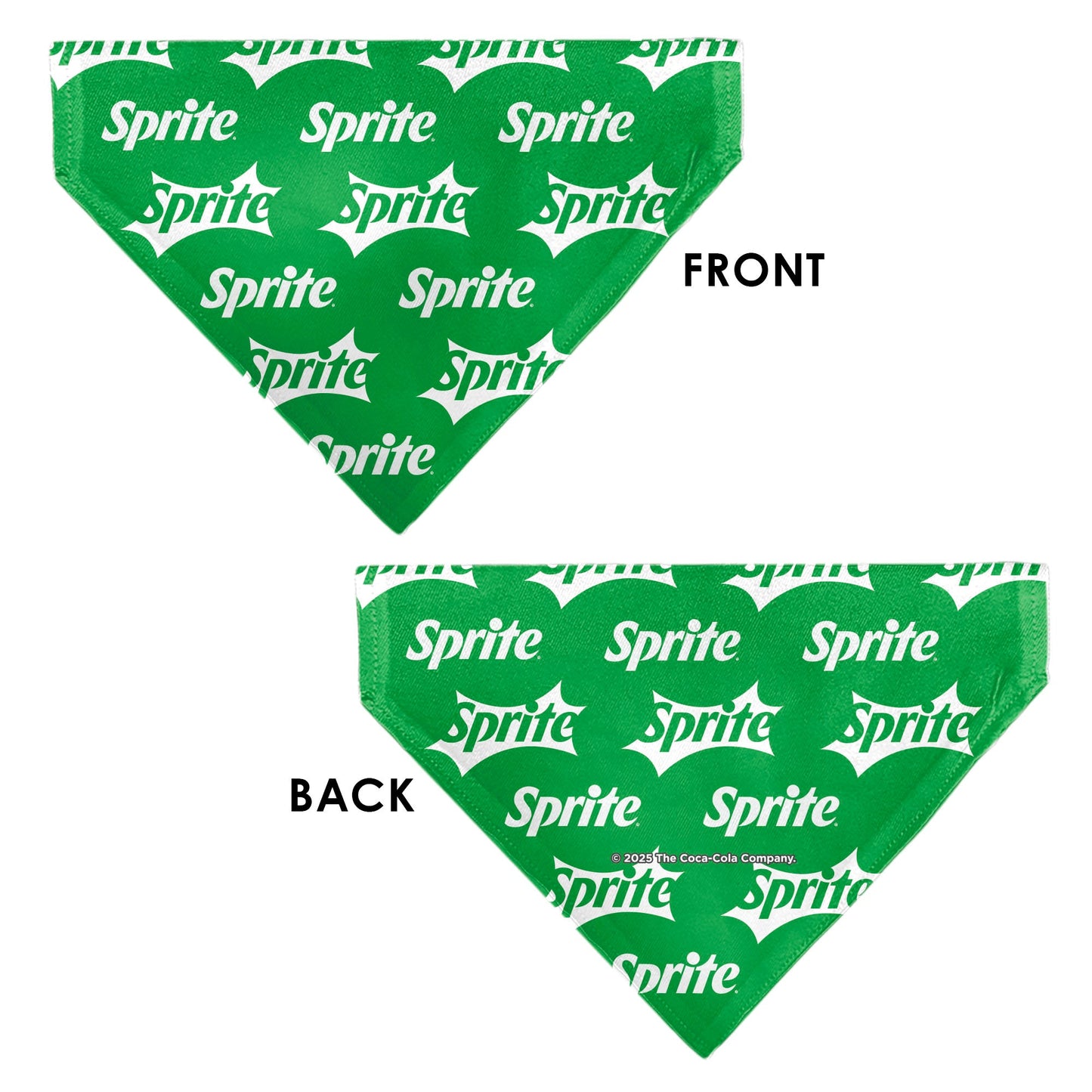 Pet Bandana - SPRITE Logo Repeat Green/White