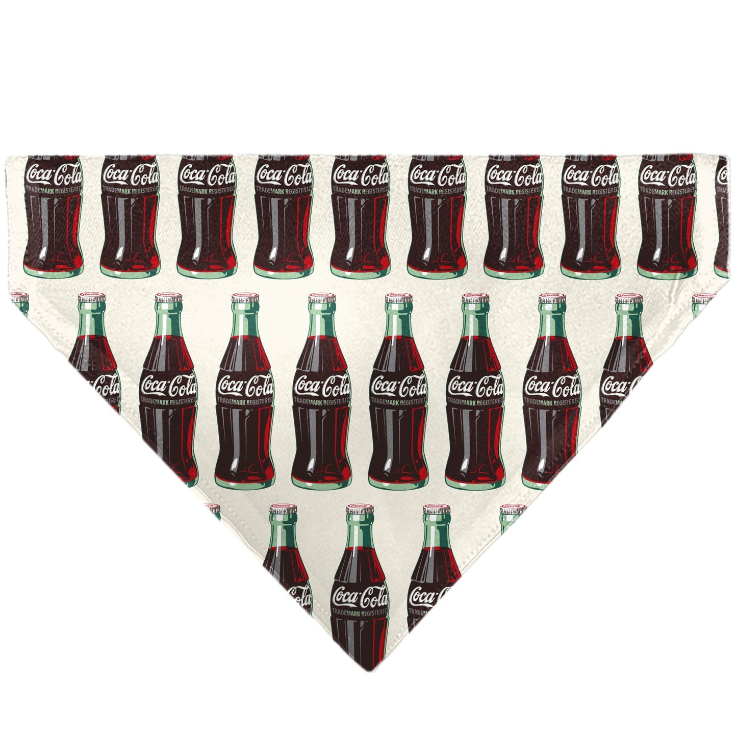 Pet Bandana - Coca-Cola Glass Bottles Collage White
