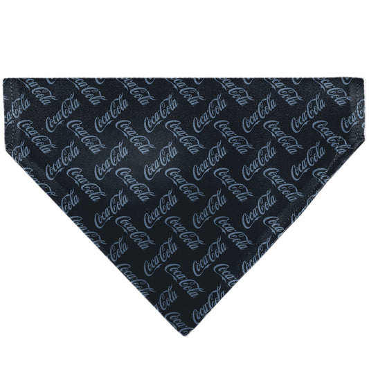 Pet Bandana - COCA-COLA Script Collage Navy/Light Blue