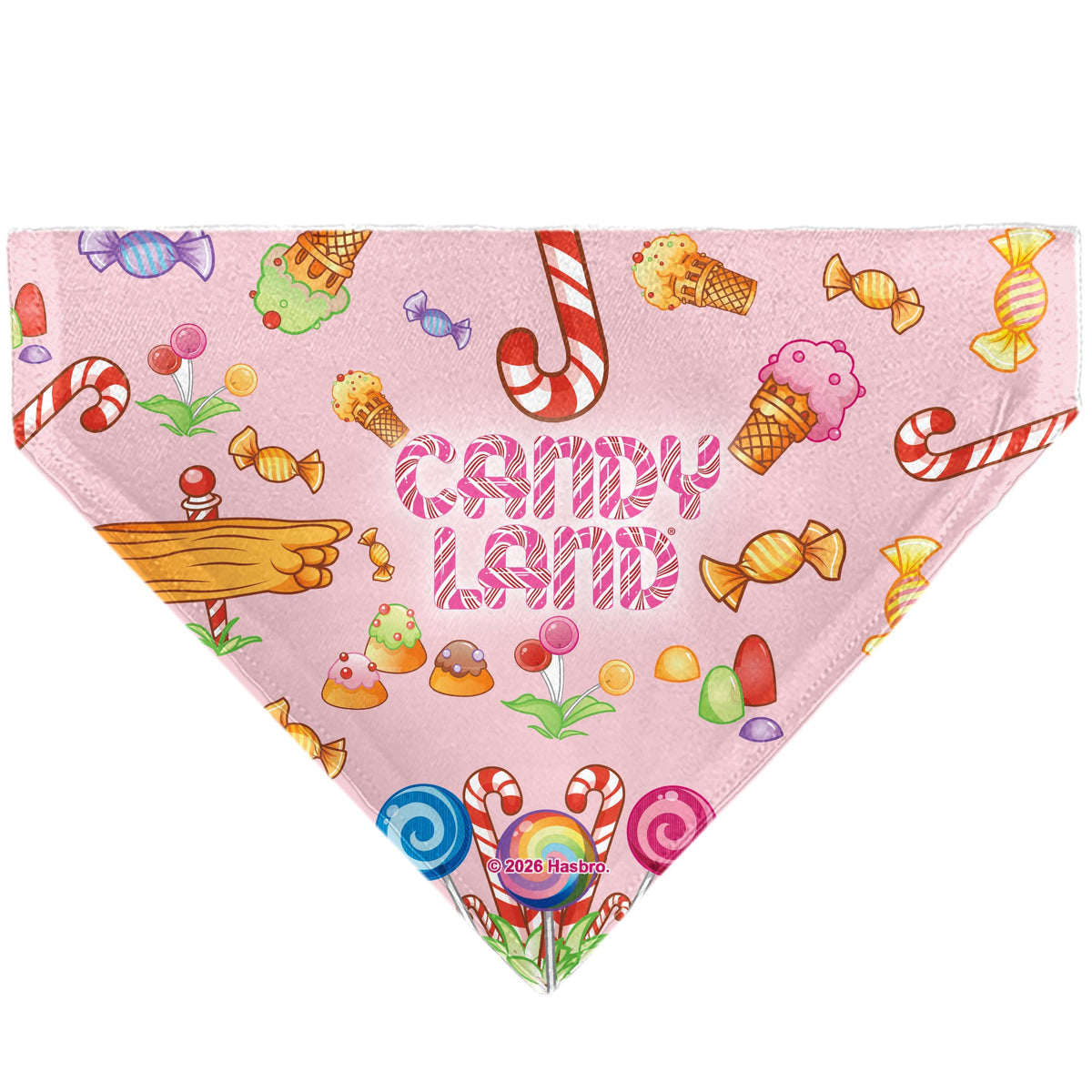 Pet Bandana - CANDY LAND Characters and Icons Collage Pink