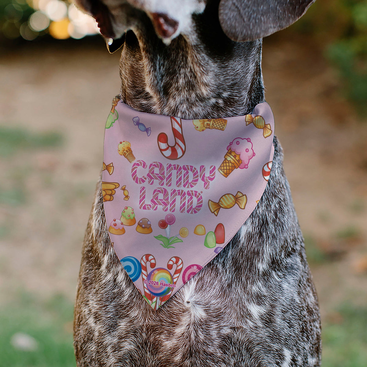 Pet Bandana - CANDY LAND Characters and Icons Collage Pink