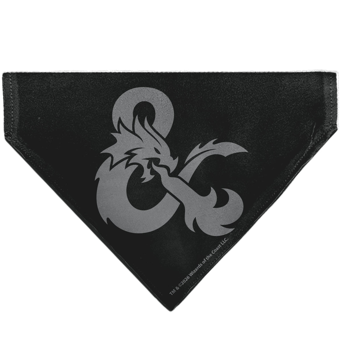 Pet Bandana - Dungeons & Dragons Dice Scattered and Ampersand Logo Dark Gray