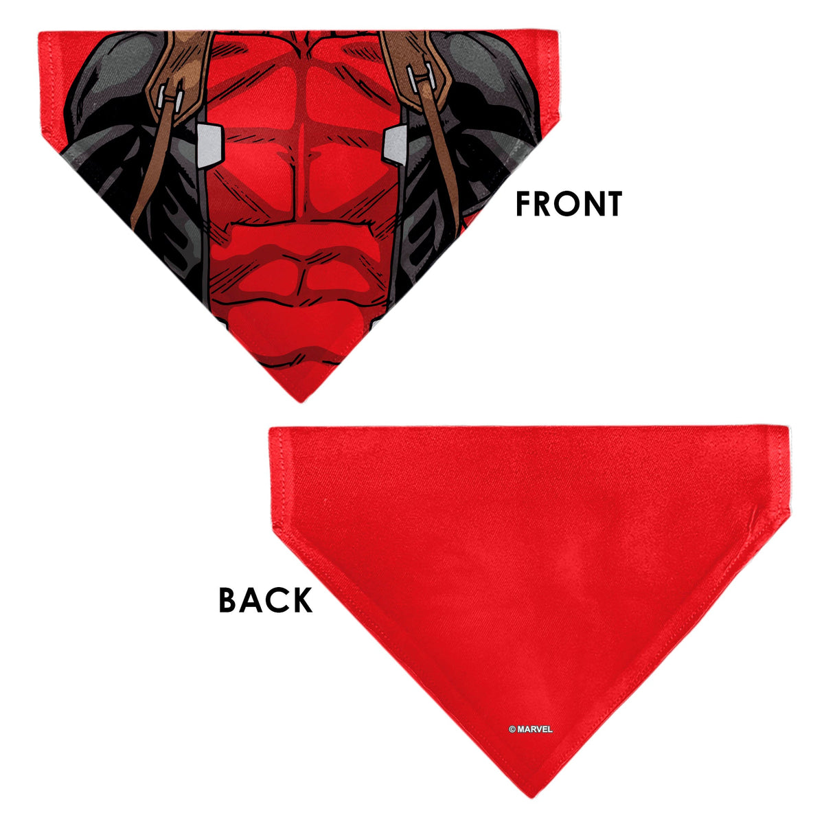 Pet Bandana - Deadpool Suit Chest Detail Red/Black