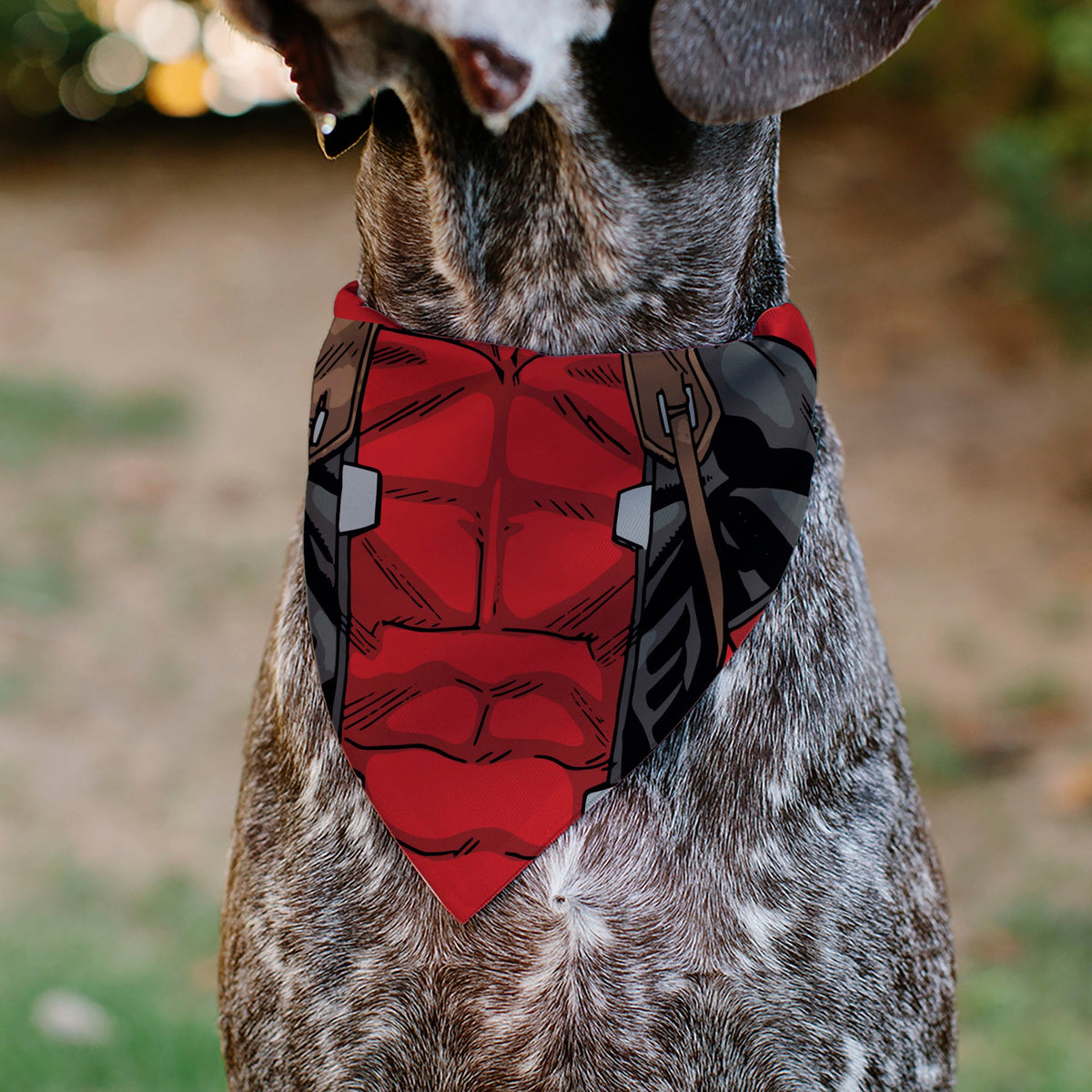 Pet Bandana - Deadpool Suit Chest Detail Red/Black