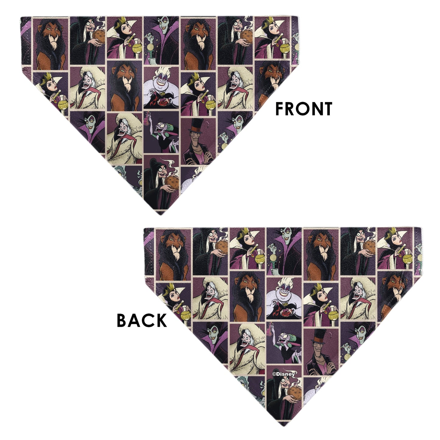 Pet Bandana - Disney Villains Pose Blocks