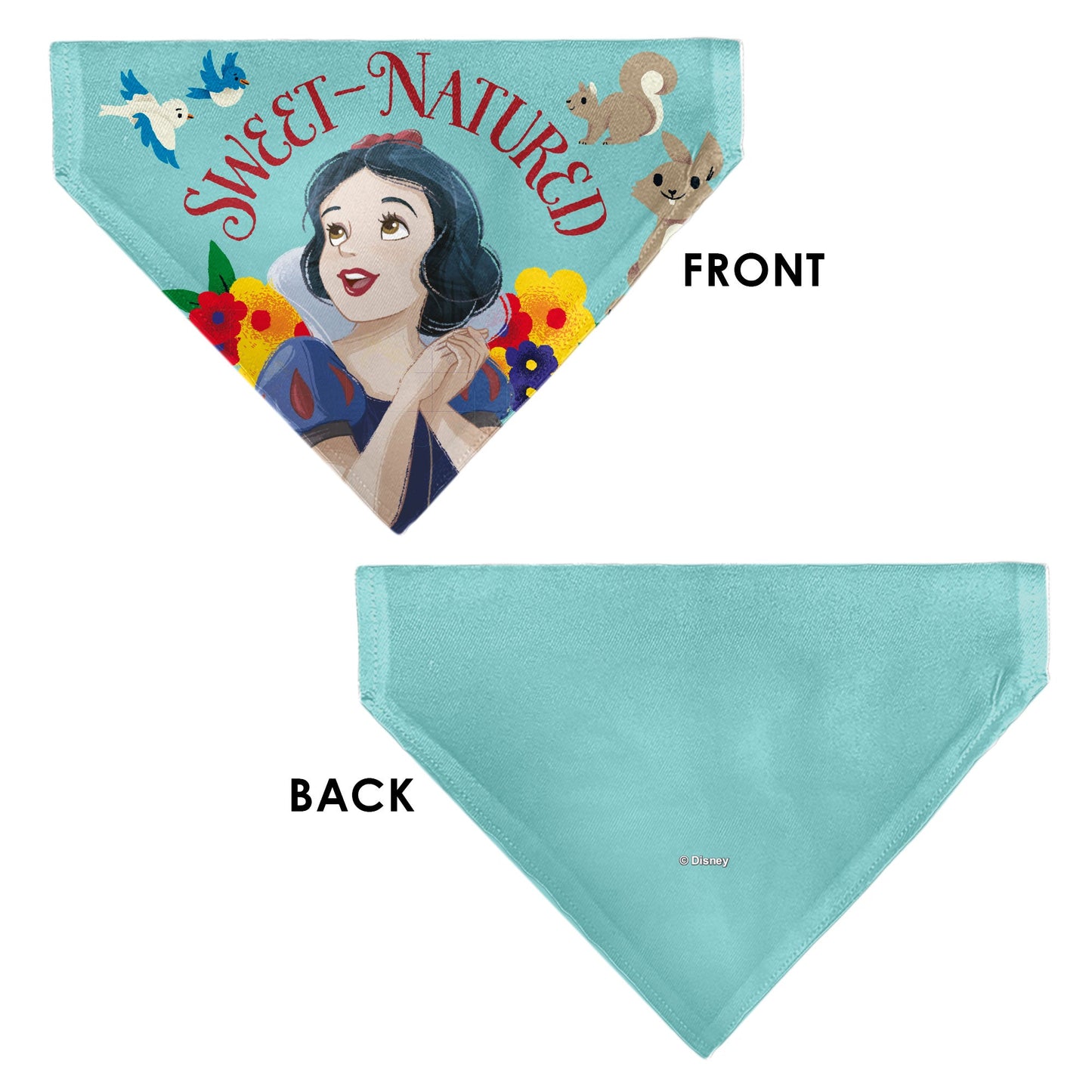 Pet Bandana - Snow White SWEET NATURED Pose Blue