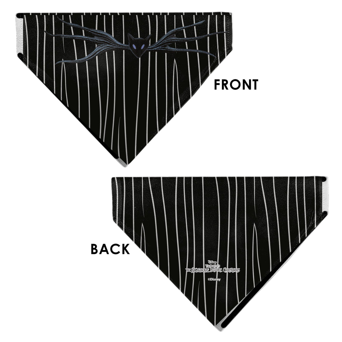 Pet Bandana - The Nightmare Before Christmas Jack Bat Tie and Suit Stripe Black/White