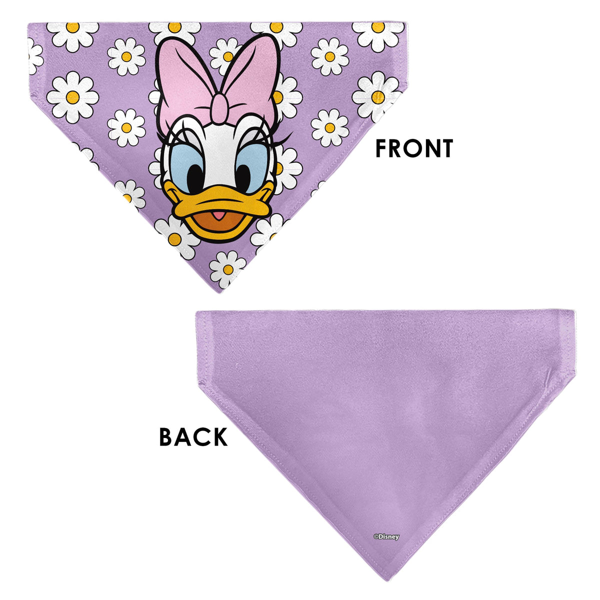 Pet Bandana - Daisy Duck Smiling Pose with Daisies Lavender